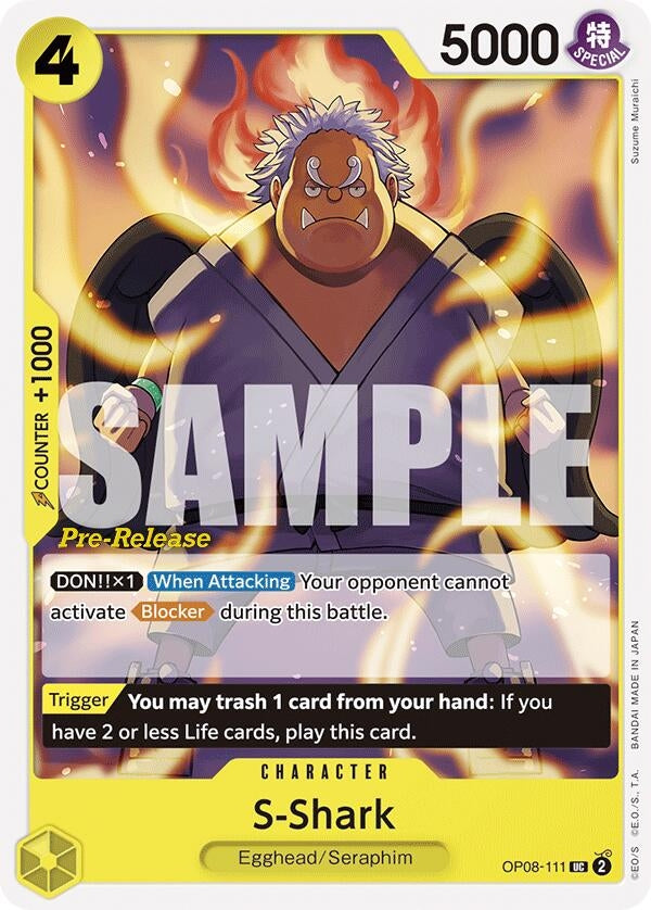 Image for S-Shark (OP08-111) (OP08 PRE) - One Piece Card Game