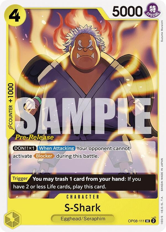 Image for S-Shark (OP08-111) (OP08 PRE) - One Piece Card Game