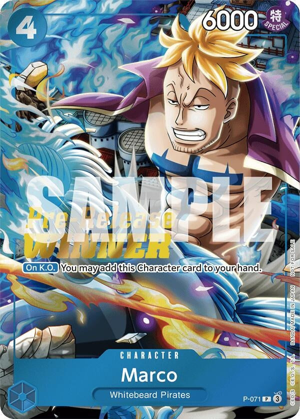 Image for Marco (Two Legends Pre-Release Winner) (P-071) (OP-PR) - One Piece Card Game