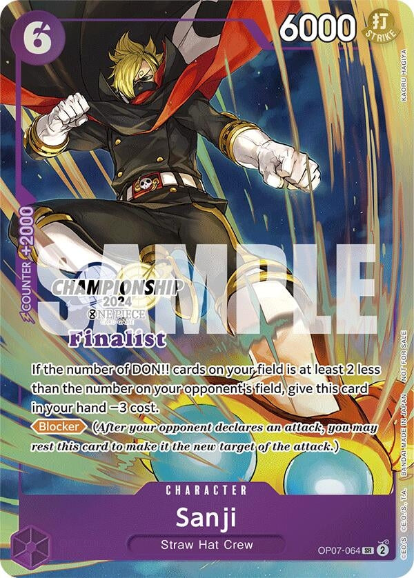 Image for Sanji (Championship 2024 Finalist Card Set) (OP07-064) (OP-PR) - One Piece Card Game