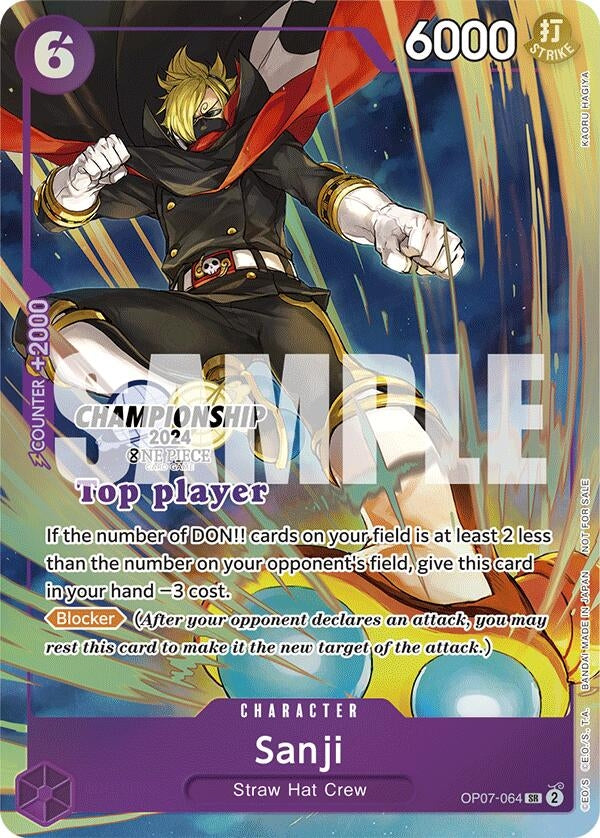 Image for Sanji (Championship 2024 Top Player Pack) (OP07-064) (OP-PR) - One Piece Card Game
