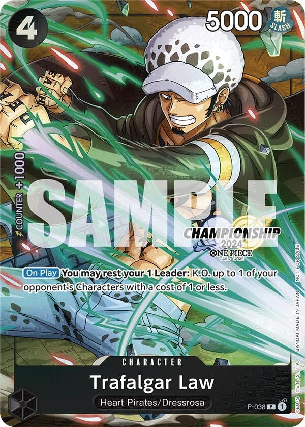 Image for Trafalgar Law - P-038 (CS 2024 Event Pack Finalist) (P-038) (OP-PR) - One Piece Card Game