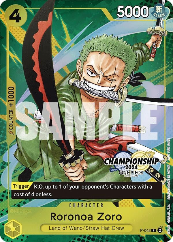 Image for Roronoa Zoro (CS 2024 Event Pack Finalist) (P-042) (OP-PR) - One Piece Card Game