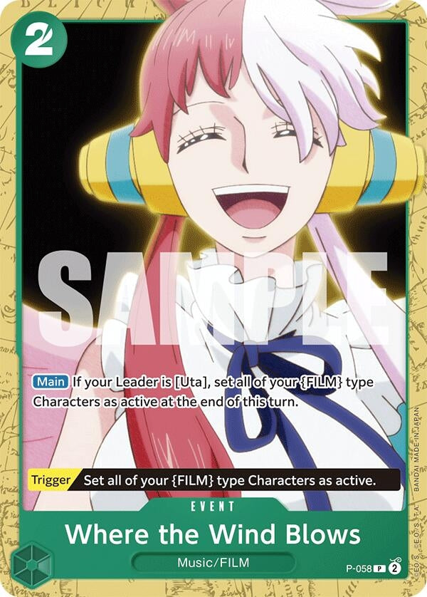 Image for Where the Wind Blows (P-058) (ST-16) - One Piece Card Game
