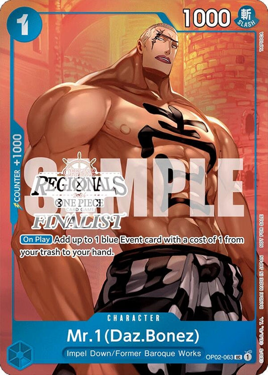 Image for Mr.1 (Daz.Bonez) (Offline Regional 2024 Vol. 3) [Finalist] (OP02-063) (OP-PR) - One Piece Card Game