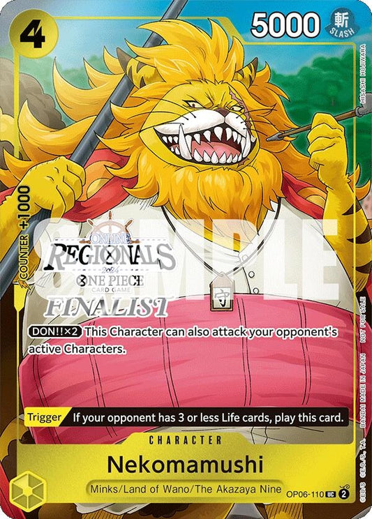 Image for Nekomamushi (Online Regional 2024 Vol. 3) [Finalist] (OP06-110) (OP-PR) - One Piece Card Game