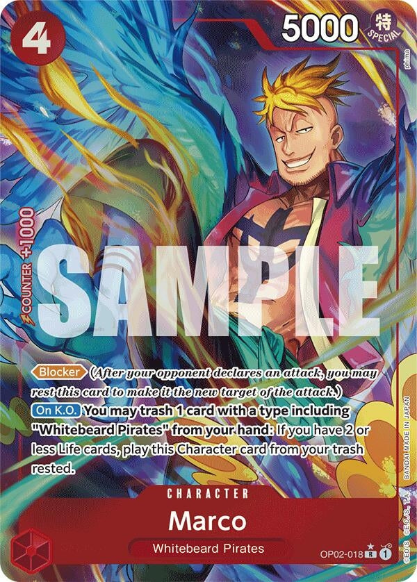 Image for Marco (Alternate Art) (OP02-018) (PRB-01) - One Piece Card Game