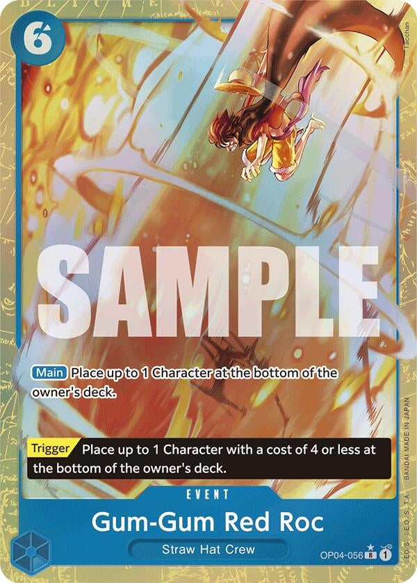 Image for Gum-Gum Red Roc (Alternate Art) (OP04-056) (PRB-01) - One Piece Card Game