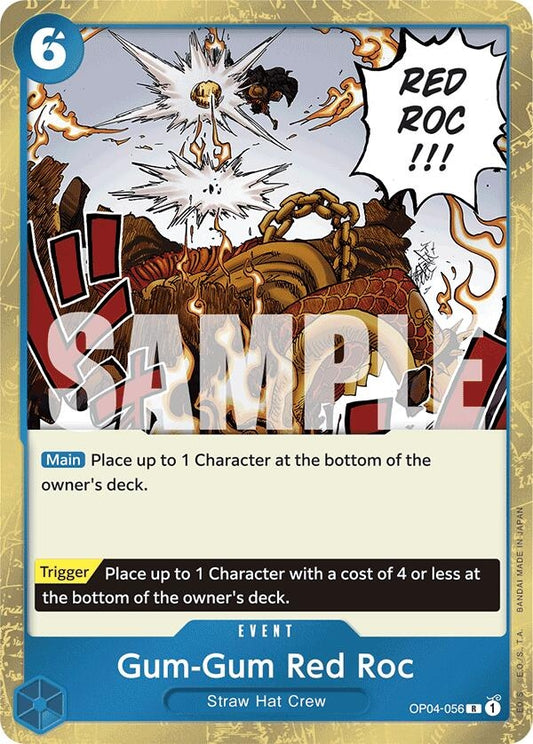 Image for Gum-Gum Red Roc (Jolly Roger Foil) (OP04-056) (PRB-01) - One Piece Card Game