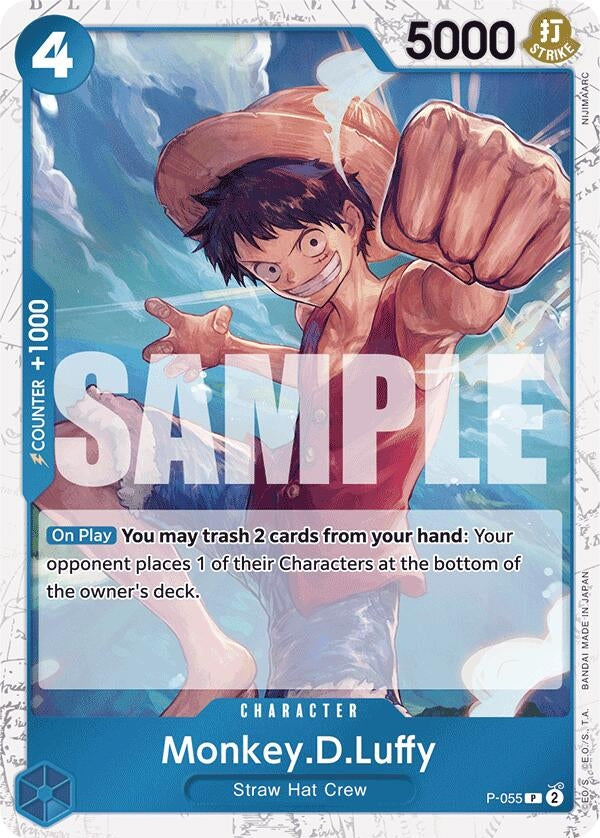 Image for Monkey.D.Luffy (P-055) (Jolly Roger Foil) (P-055) (PRB-01) - One Piece Card Game