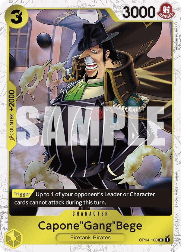 Image for Capone"Gang"Bege (OP04-100) (Jolly Roger Foil) (OP04-100) (PRB-01) - One Piece Card Game