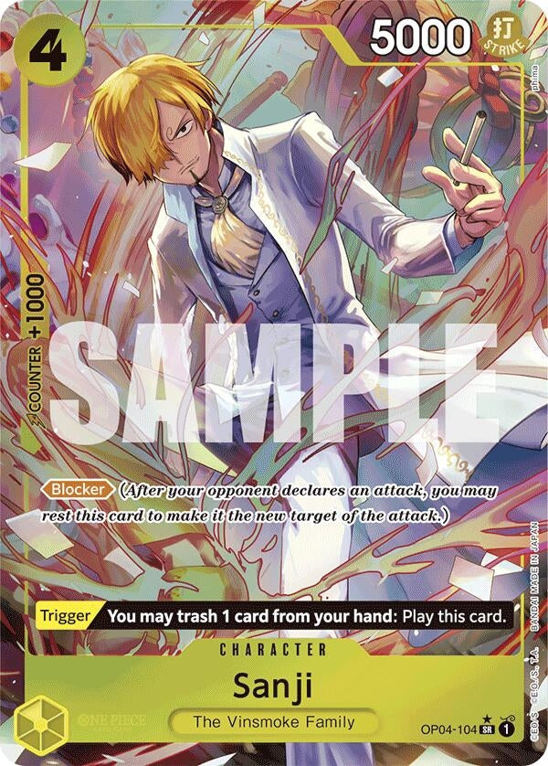 Image for Sanji (OP04-104) (Alternate Art) (OP04-104) (PRB-01) - One Piece Card Game