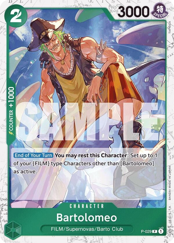 Image for Bartolomeo (P-029) (Jolly Roger Foil) (P-029) (PRB-01) - One Piece Card Game