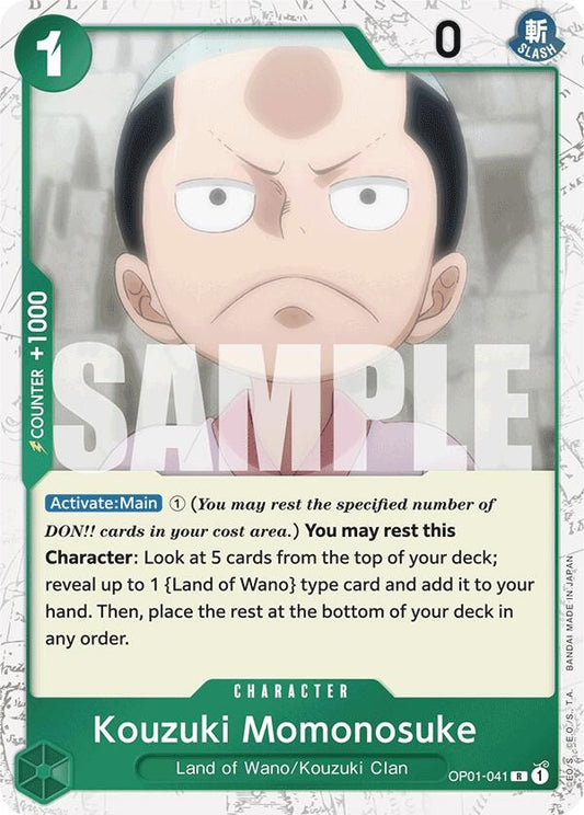 Image for Kouzuki Momonosuke (Jolly Roger Foil) (OP01-041) (PRB-01) - One Piece Card Game