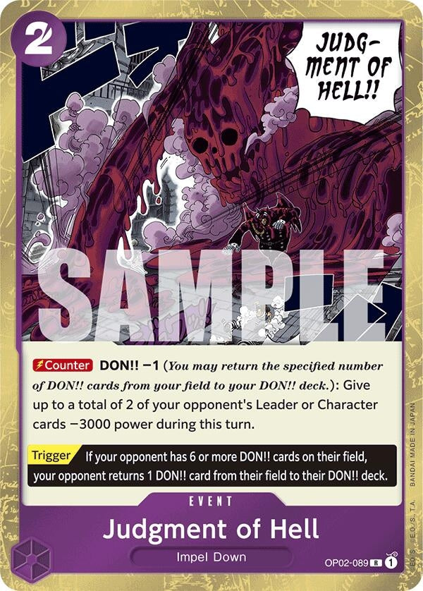 Image for Judgment of Hell (Jolly Roger Foil) (OP02-089) (PRB-01) - One Piece Card Game