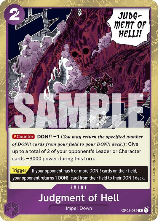 Image for Judgment of Hell (Jolly Roger Foil) (OP02-089) (PRB-01) - One Piece Card Game