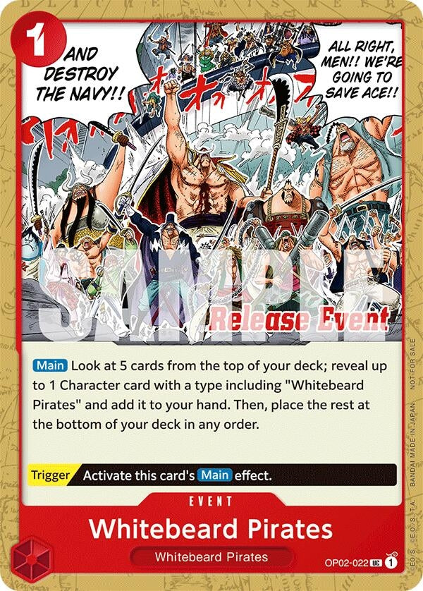 Image for Whitebeard Pirates (ST15 - ST20 Release Event Pack) (OP02-022) (OP-PR) - One Piece Card Game