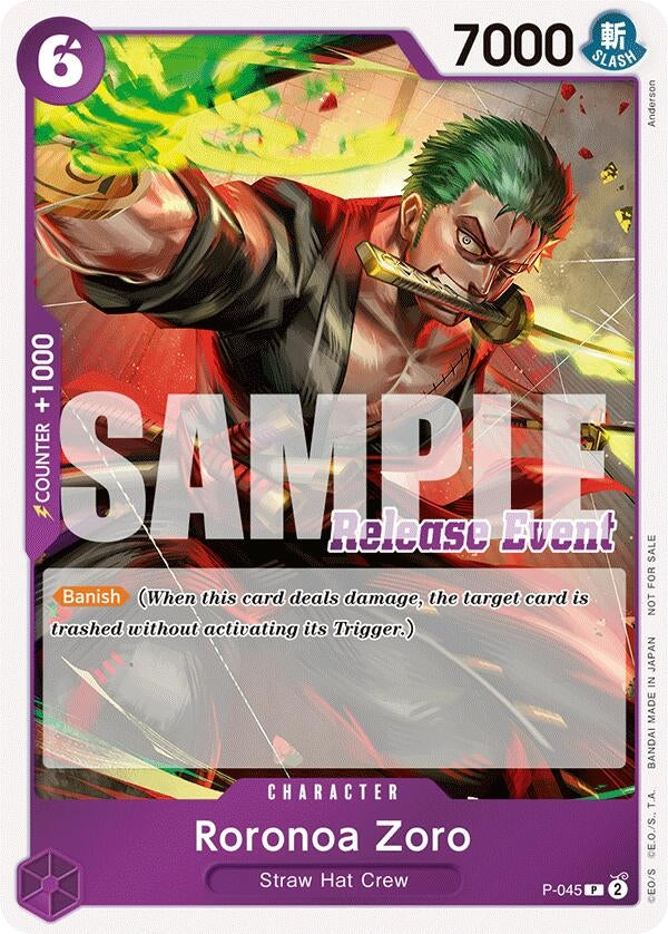 Image for Roronoa Zoro (ST15 - ST20 Release Event Winner Pack) (P-045) (OP-PR) - One Piece Card Game