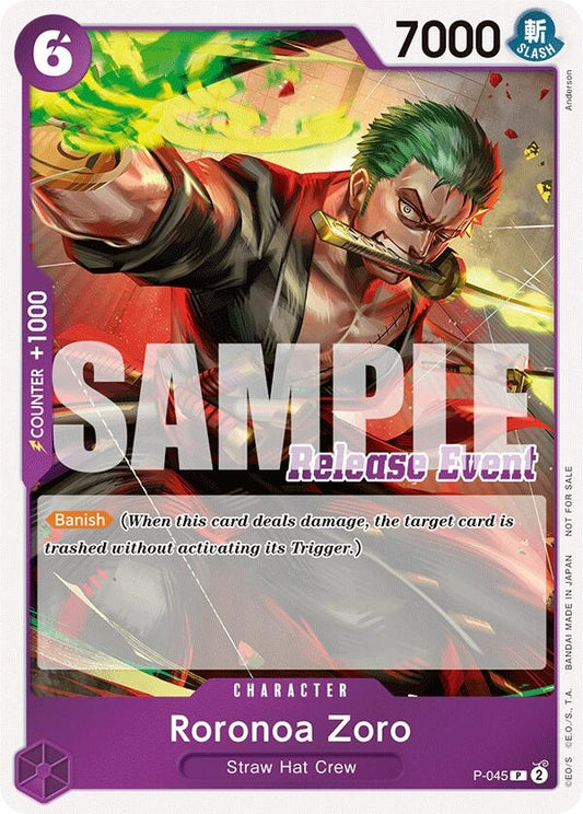 Image for Roronoa Zoro (ST15 - ST20 Release Event Winner Pack) (P-045) (OP-PR) - One Piece Card Game
