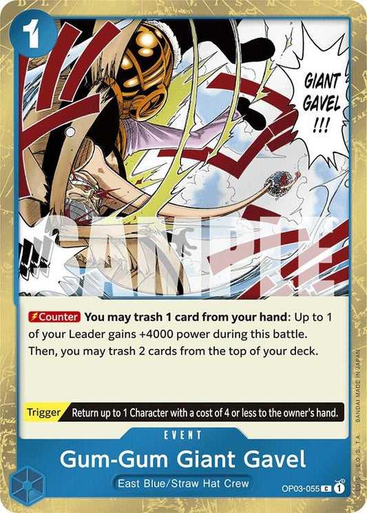 Image for Gum-Gum Giant Gavel (Jolly Roger Foil) (OP03-055) (PRB-01) - One Piece Card Game