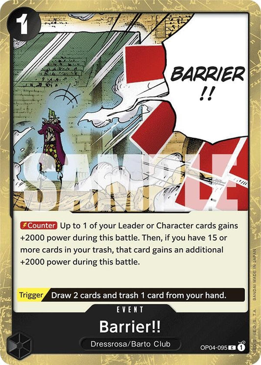 Image for Barrier!! (Jolly Roger Foil) (OP04-095) (PRB-01) - One Piece Card Game