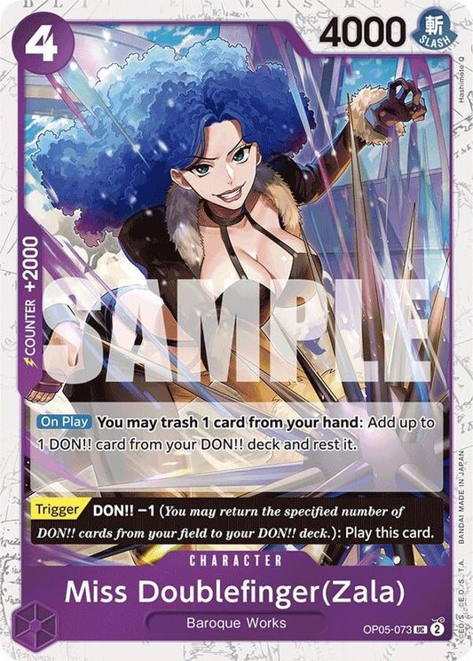 Image for Miss Doublefinger(Zala) (Jolly Roger Foil) (OP05-073) (PRB-01) - One Piece Card Game
