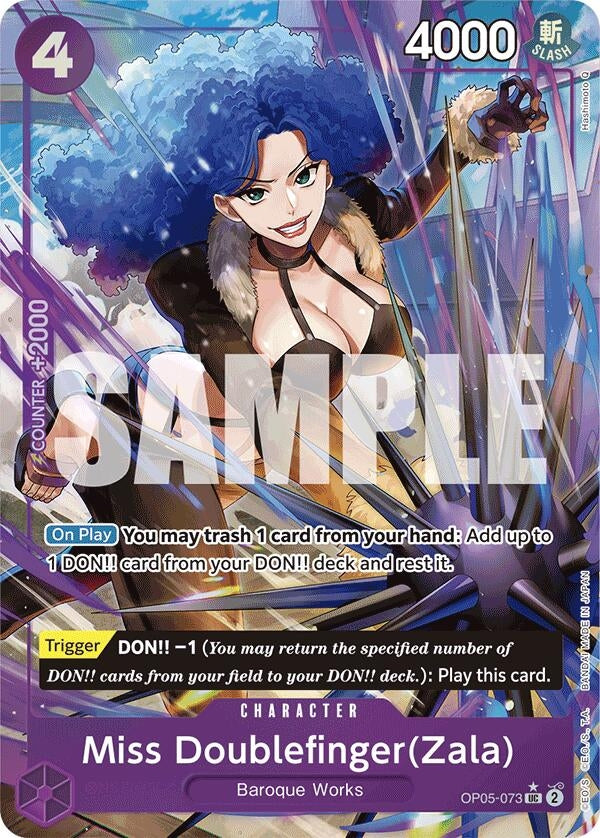 Image for Miss Doublefinger(Zala) (Full Art) (OP05-073) (PRB-01) - One Piece Card Game
