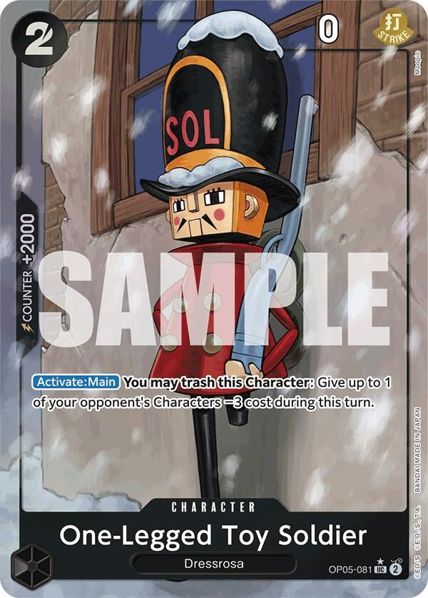 Image for One-Legged Toy Soldier (Full Art) (OP05-081) (PRB-01) - One Piece Card Game
