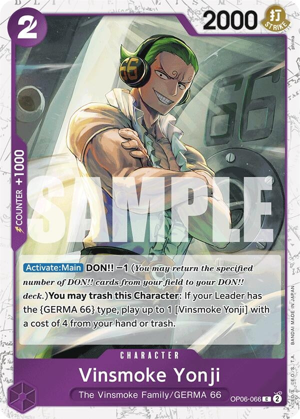 Image for Vinsmoke Yonji (OP06-066) (Jolly Roger Foil) (OP06-066) (PRB-01) - One Piece Card Game