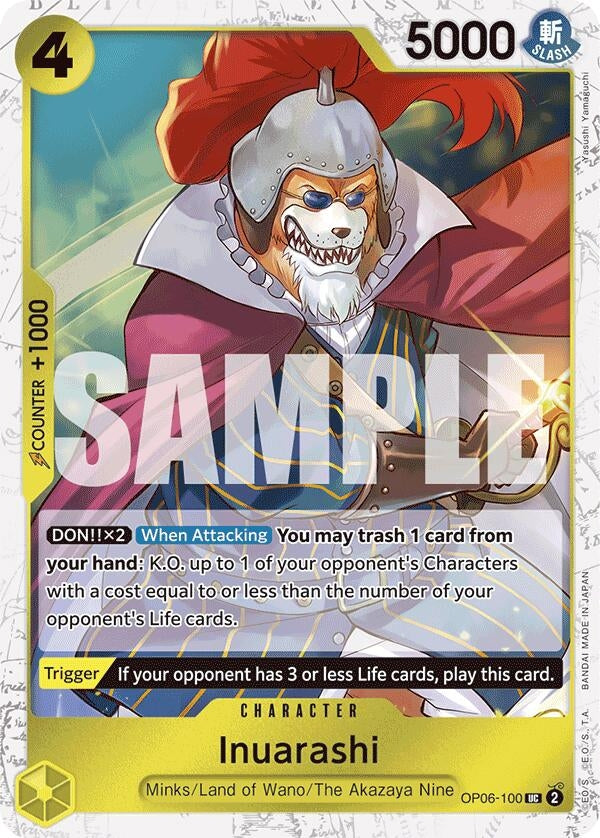 Image for Inuarashi (Jolly Roger Foil) (OP06-100) (PRB-01) - One Piece Card Game