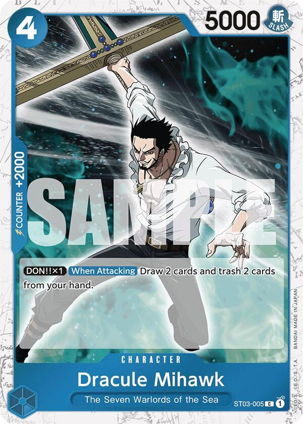 Image for Dracule Mihawk (ST03-005) (Jolly Roger Foil) (ST03-005) (PRB-01) - One Piece Card Game