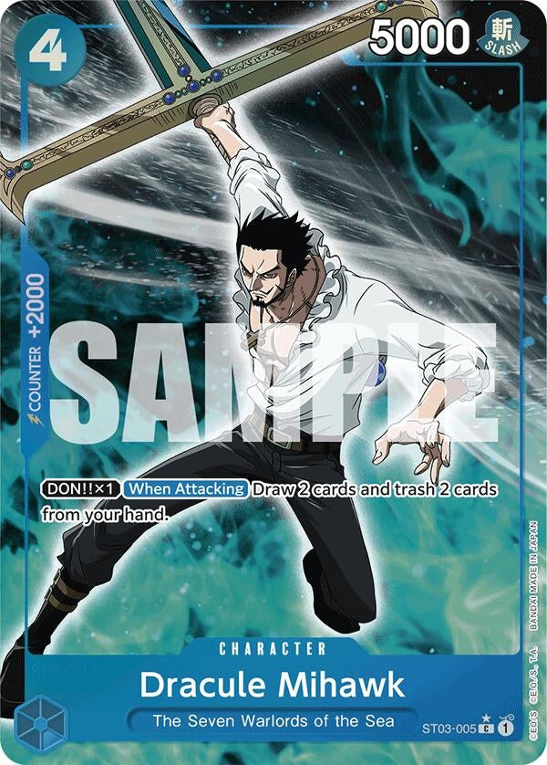 Image for Dracule Mihawk (ST03-005) (Full Art) (ST03-005) (PRB-01) - One Piece Card Game