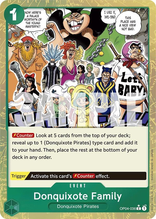 Image for Donquixote Family (Textured Foil) (OP04-036) (PRB-01) - One Piece Card Game