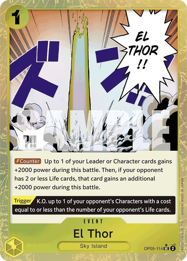 Image for El Thor (Textured Foil) (OP05-114) (PRB-01) - One Piece Card Game