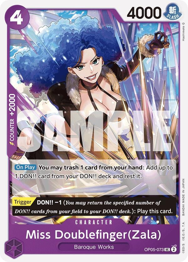 Image for Miss Doublefinger(Zala) (Reprint) (OP05-073) (PRB-01) - One Piece Card Game
