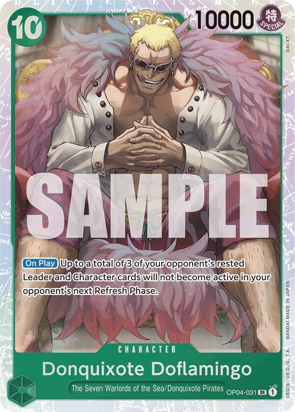 Image for Donquixote Doflamingo (Reprint) (OP04-031) (PRB-01) - One Piece Card Game