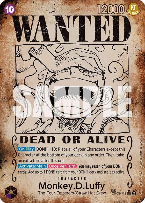 Image for Monkey.D.Luffy (Wanted Poster) (OP05-119) (OP09) - One Piece Card Game