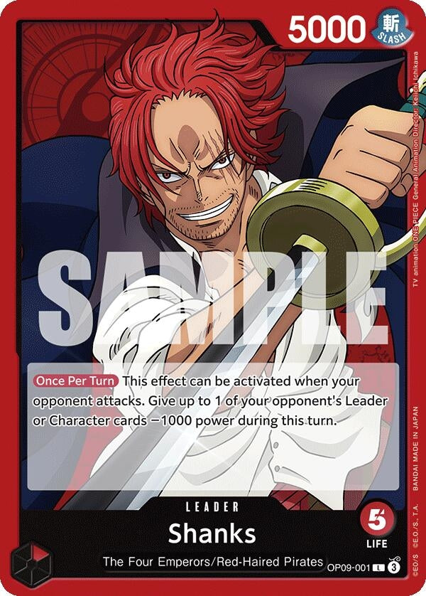 Image for Shanks (001) (OP09-001) (OP09) - One Piece Card Game