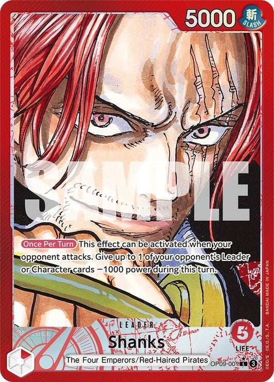 Image for Shanks (001) (Parallel) (OP09-001) (OP09) - One Piece Card Game