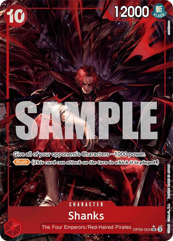 Image for Shanks (004) (Alternate Art) (OP09-004) (OP09) - One Piece Card Game