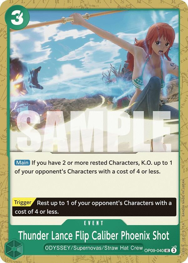 Image for Thunder Lance Flip Caliber Phoenix Shot (OP09-040) (OP09) - One Piece Card Game