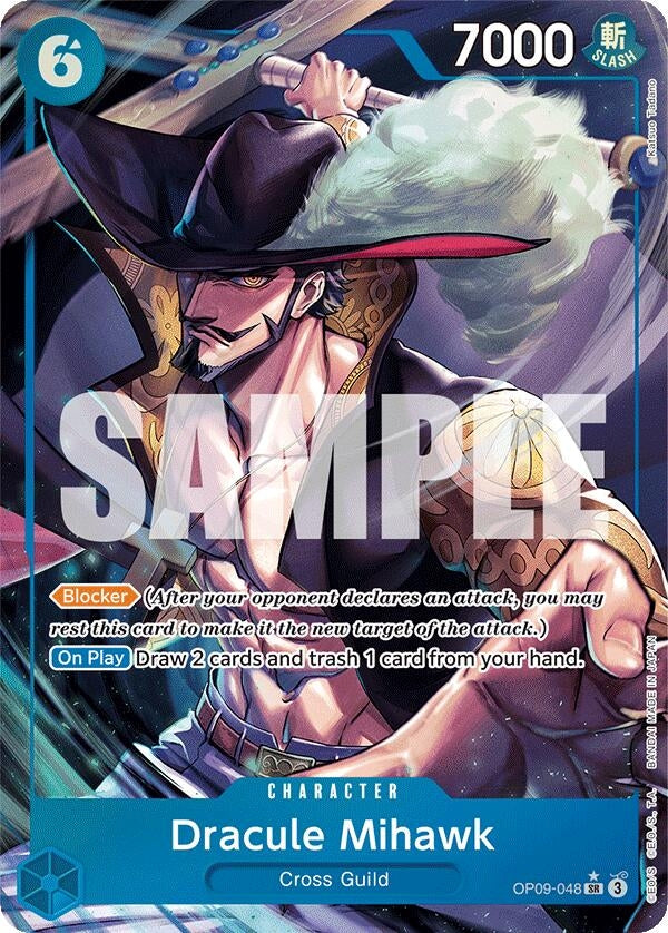 Image for Dracule Mihawk (Parallel) (OP09-048) (OP09) - One Piece Card Game