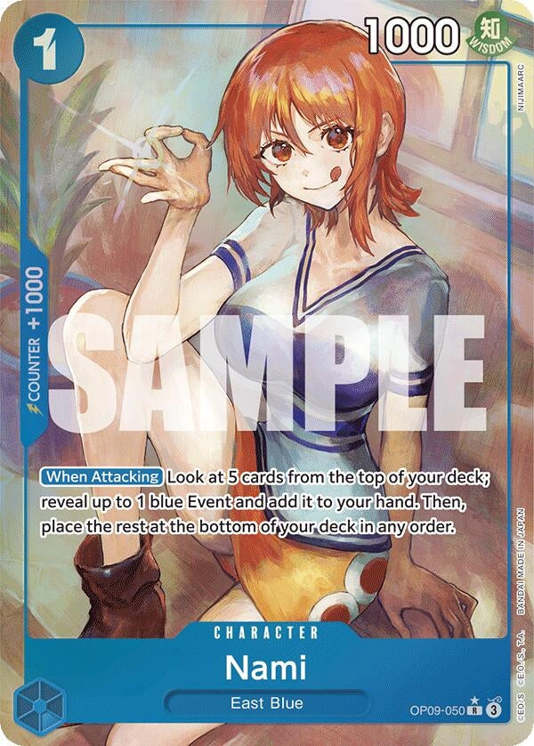 Image for Nami (050) (Parallel) (OP09-050) (OP09) - One Piece Card Game