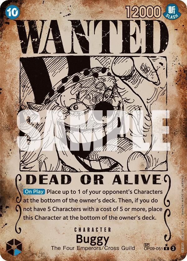 Image for Buggy (051) (Wanted Poster) (OP09-051) (OP09) - One Piece Card Game