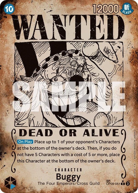 Image for Buggy (051) (Wanted Poster) (OP09-051) (OP09) - One Piece Card Game