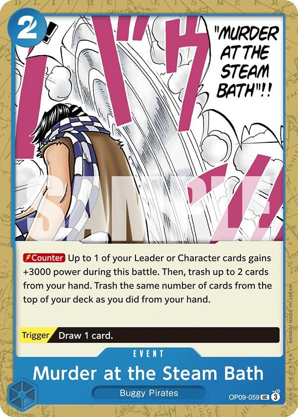 Image for Murder at the Steam Bath (OP09-059) (OP09) - One Piece Card Game