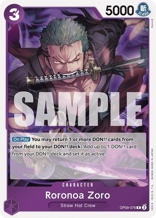 Image for Roronoa Zoro (076) (OP09-076) (OP09) - One Piece Card Game
