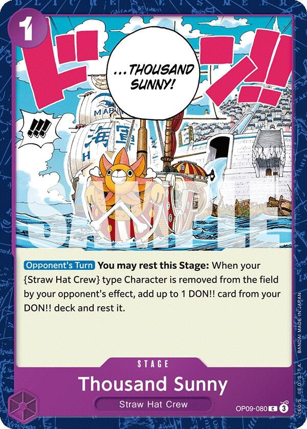 Image for Thousand Sunny (OP09-080) (OP09) - One Piece Card Game