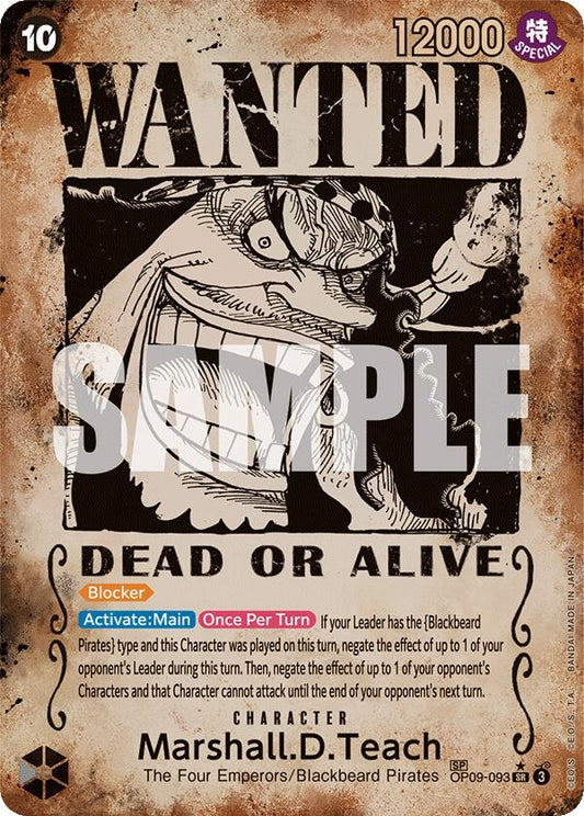 Image for Marshall.D.Teach (093) (Wanted Poster) (OP09-093) (OP09) - One Piece Card Game