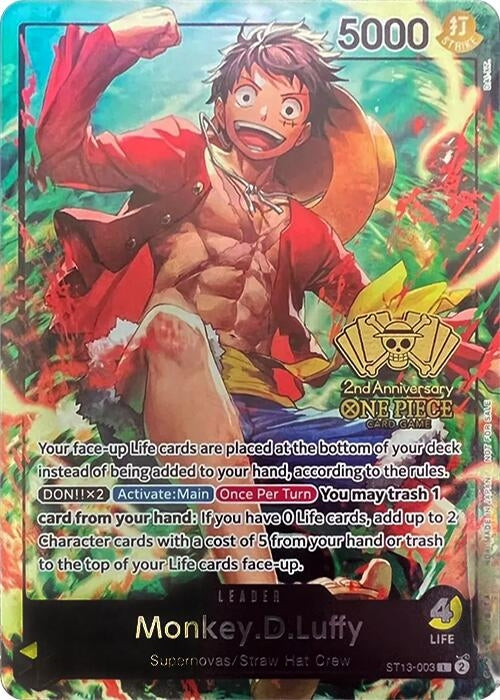 Image for Monkey.D.Luffy (2nd Anniversary Tournament) (ST13-003) (OP-PR) - One Piece Card Game